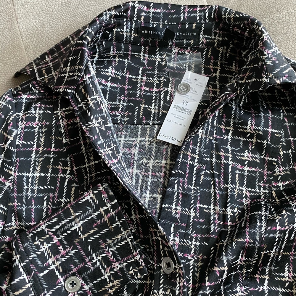 WHBM Plaid shirtdress